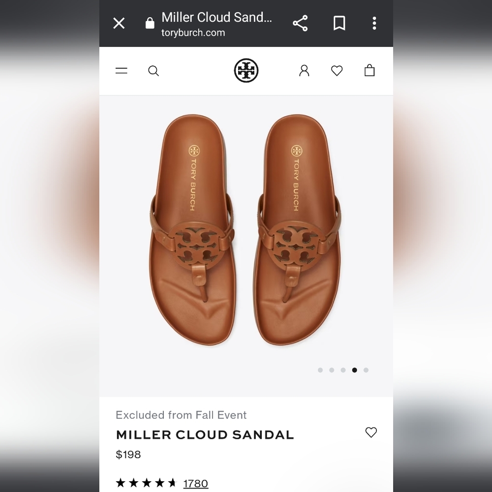 Like new tory burch cloud miller sandals